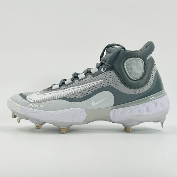 Nike Alpha Huarache Elite 4 Mid 'Grey White' DJ6520-012 Baseball size 10 + 12.5 - Picture 4 of 7